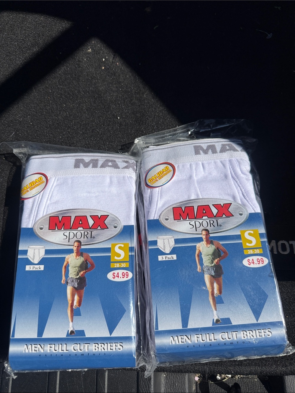 MAX Sport Men’s White Full Cut Briefs - Small (3 Pack) 2 packs